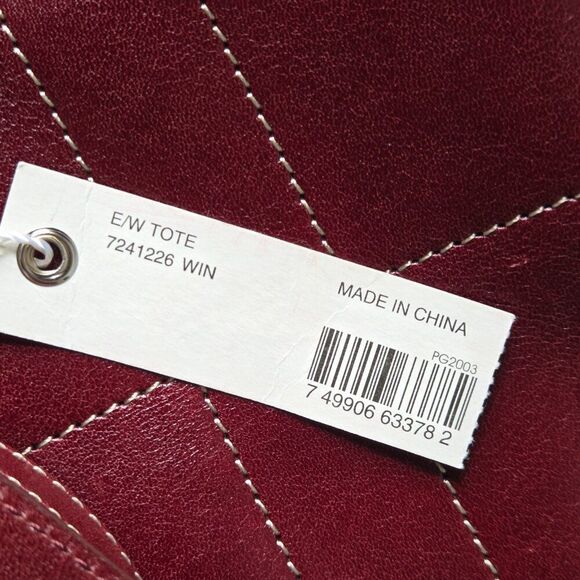 NWT CAROLEE DEEP RED LEATHER TOTE BAG SIZE LARGE - Picture 11 of 16